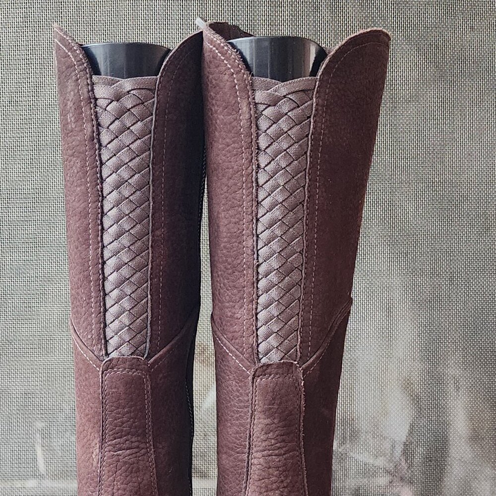 Timberland Brown Suede Waterproof Suede Tall Heeled Boots Size 9 - Picture 10 of 16